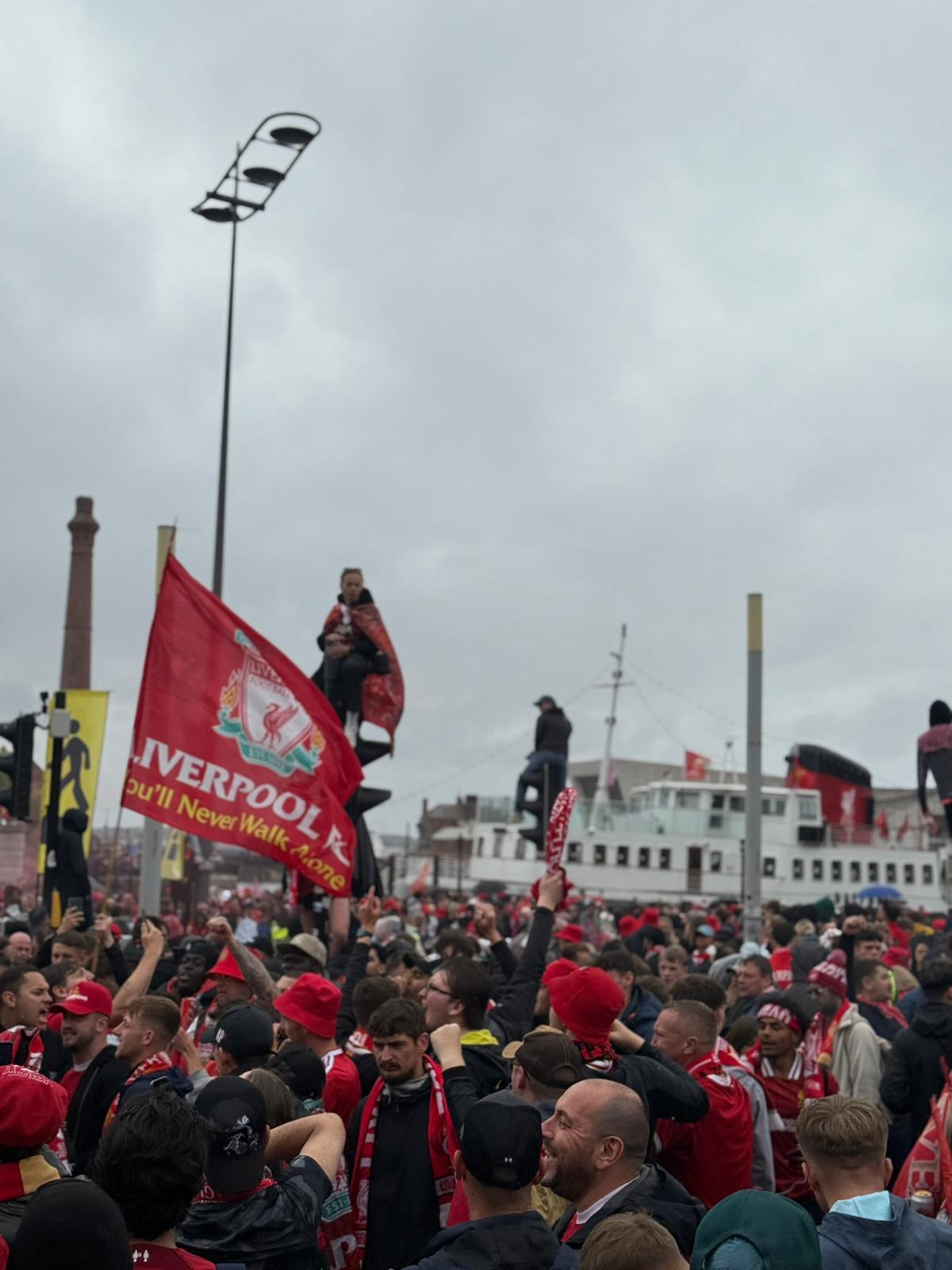 The liverpool victory parade before the ramming. Photo: Liam Carter