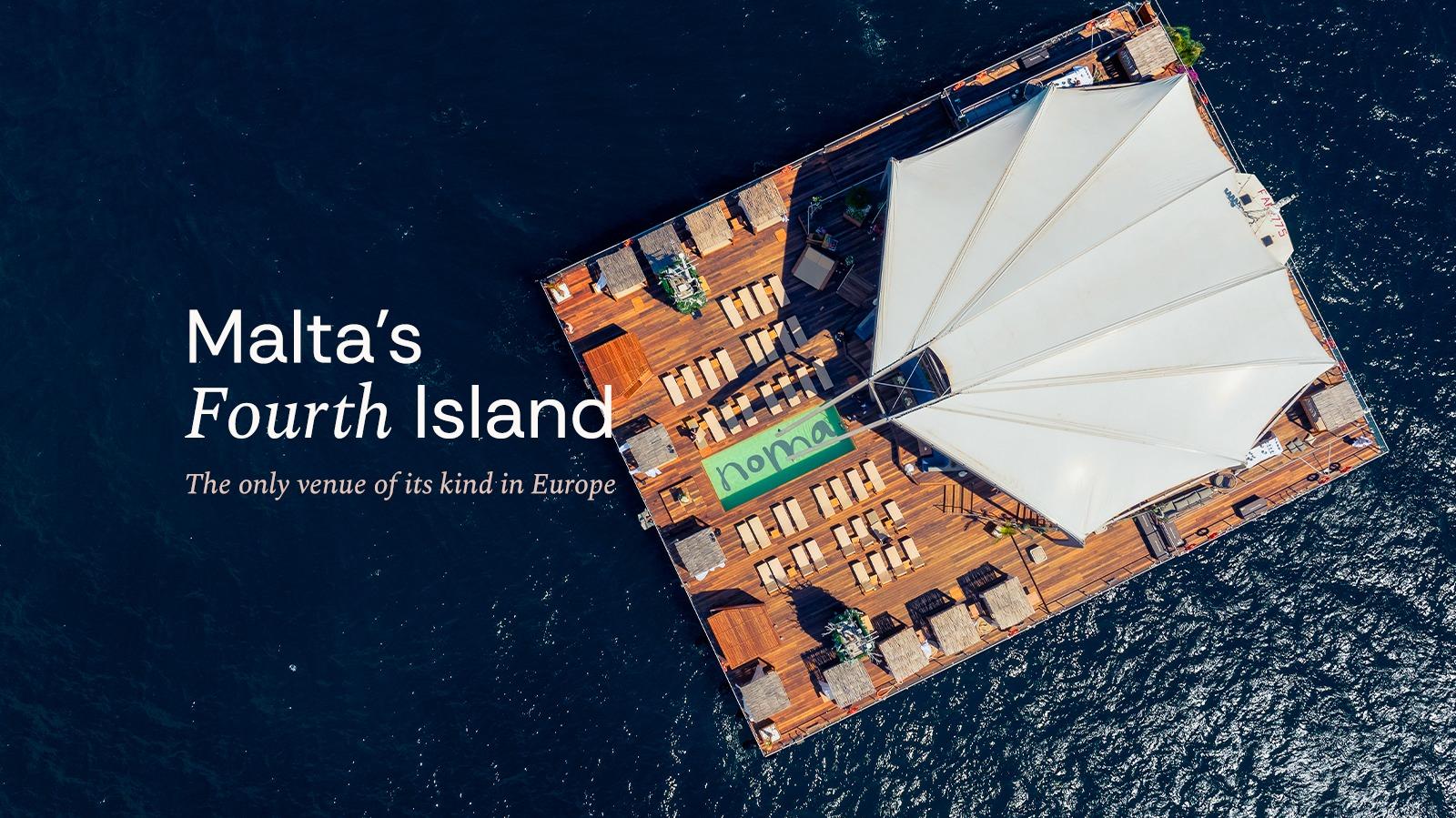 Noma Island is being marketed as Malta&rsquo;s fourth island, a &ldquo;mystical haven where time stands still&rdquo;. Photo: Noma Island/Facebook