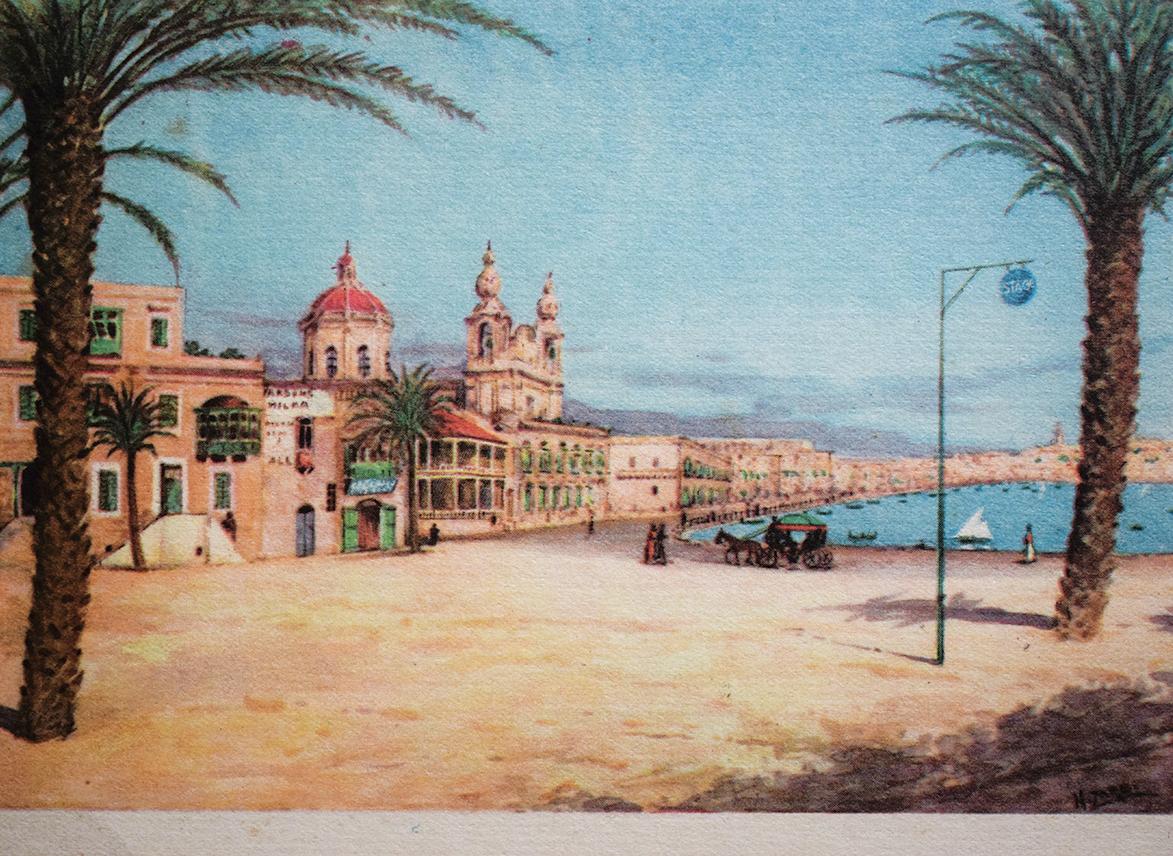 Msida creek postcard by Maistre, image attributed to Henry Zarb.