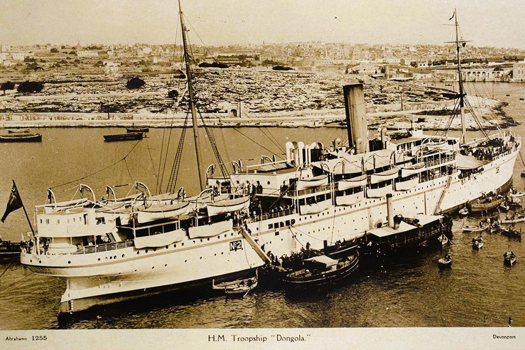 SS Dongola serving as a troopship in WWI.