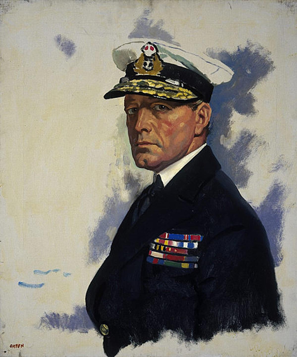 Portrait of Admiral Beatty by William Orpen painted during the peace conference in Versailles in 1918. Photo: National Gallery of Scotland