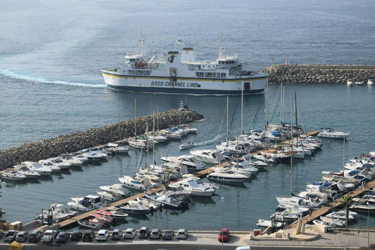A Gozo Channel ferry at the Mġarr Harbour in Gozo. Photo: Matthew Mirabelli