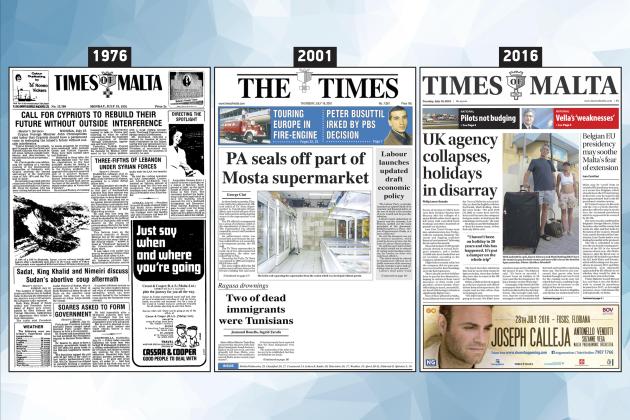 July 19: The front page of Times of Malta 10, 25 and 50 years ago