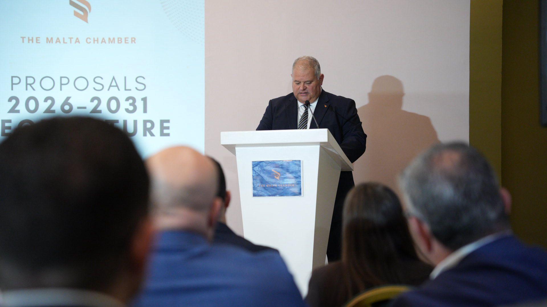 Chamber president William Spiteri Bailey on Thursday. Photo: Malta Chamber