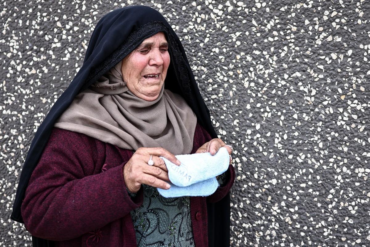 A mourner reacts during the funeral of a 28-year-old Palestinian who was reportedly killed in an attack by Israeli settlers in the village of Qusra, south of Nablus in the occupied West Bank. Photo: Zain Jaafar/AFP