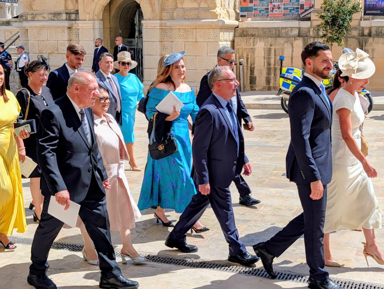 PN MPs including Toni Bezzina, Bernice Bonello, Bernard Grech, Adrian Delia and Joe Giglio led into parliament by Alex Borg. Photo: Chris Sant Fournier