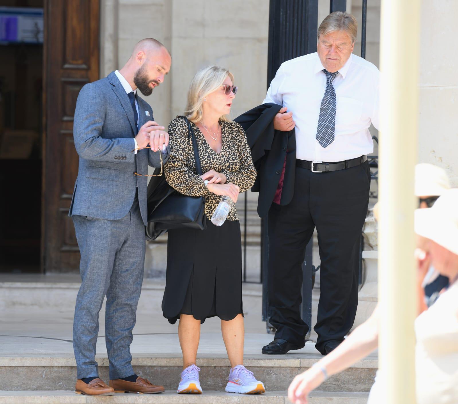 The family of Ivor Maciejowski outside court on the first day of the trial. Photo: Matthew Mirabelli