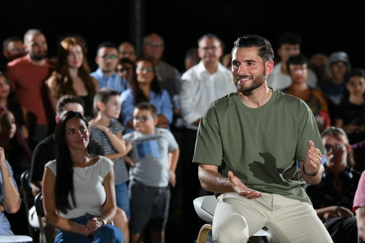 PN leader Alex Borg took questions from a number of young people as part of Independence Day celebrations. Photo: Matthew Mirabelli