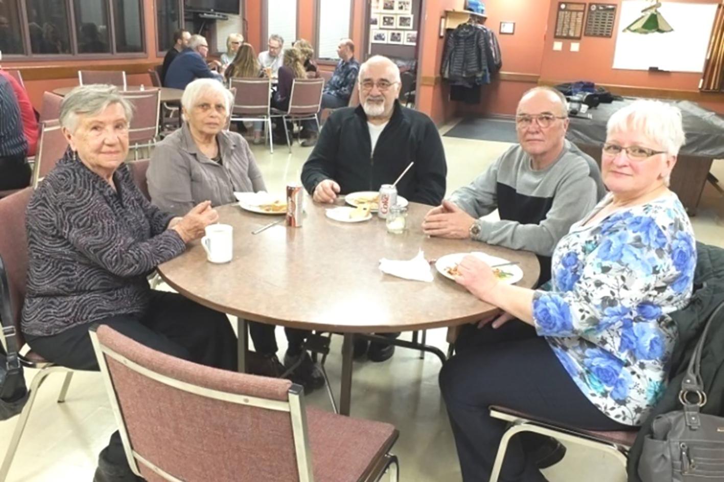 At the Maltese-Canadian Club on February 28, 2016, (from left) Ingeborg Caruana, Carmen Caruana, John Caruana and Ken and Elaine Meloche.