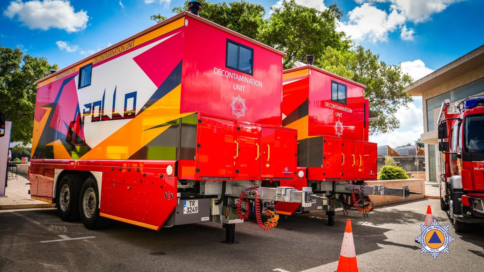 The new decontamination units.