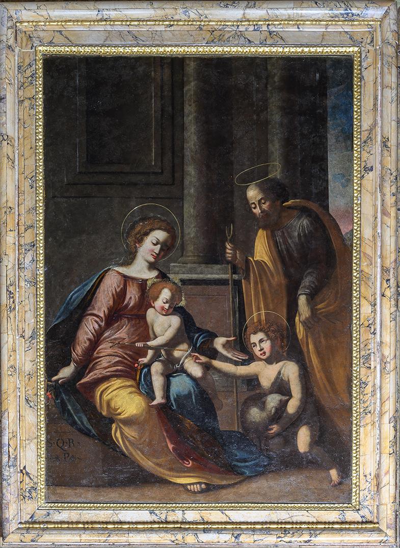 The conserved titular painting of The Holy Family with St John the Baptist. Photo: Ian Noel Pace