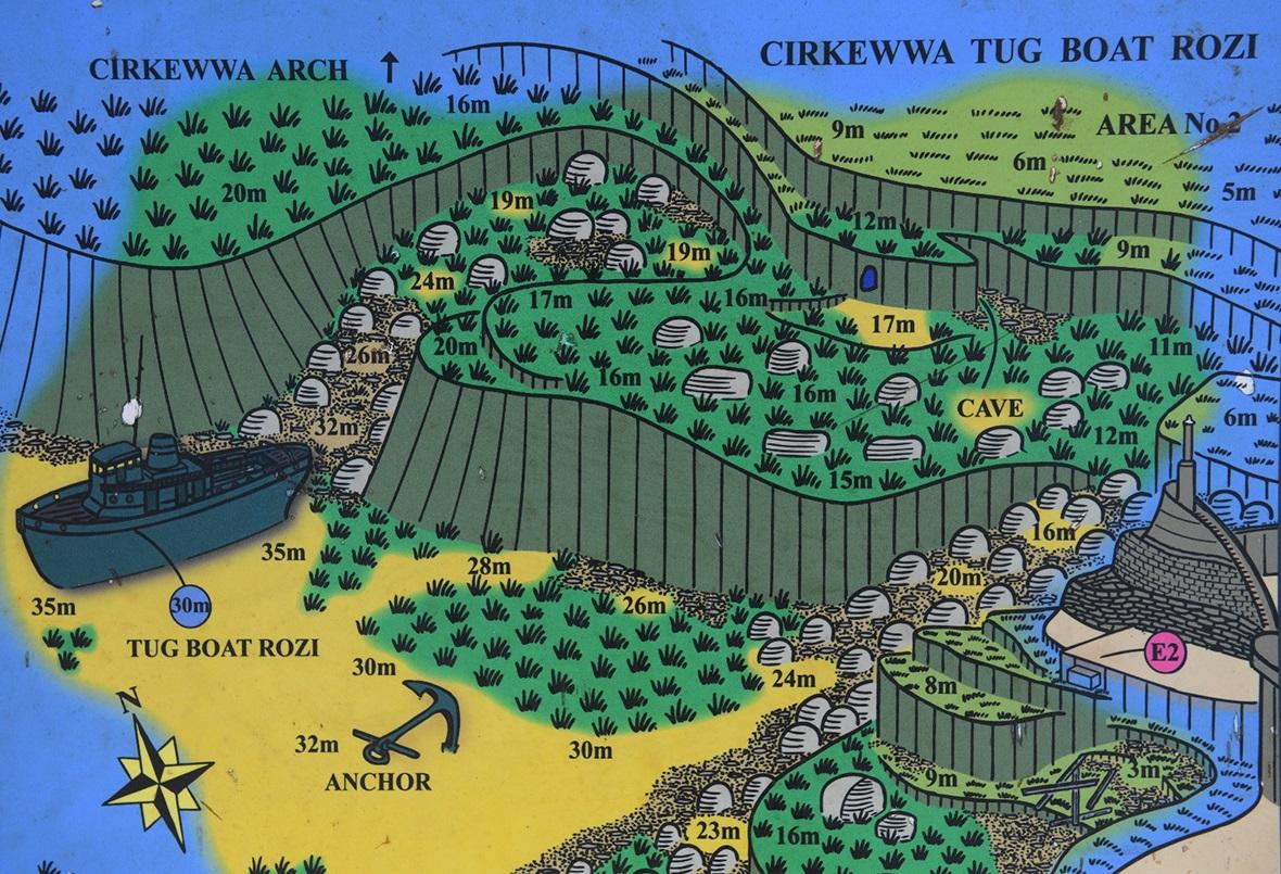 One of the detailed maps in Peter Lemon&rsquo;s book