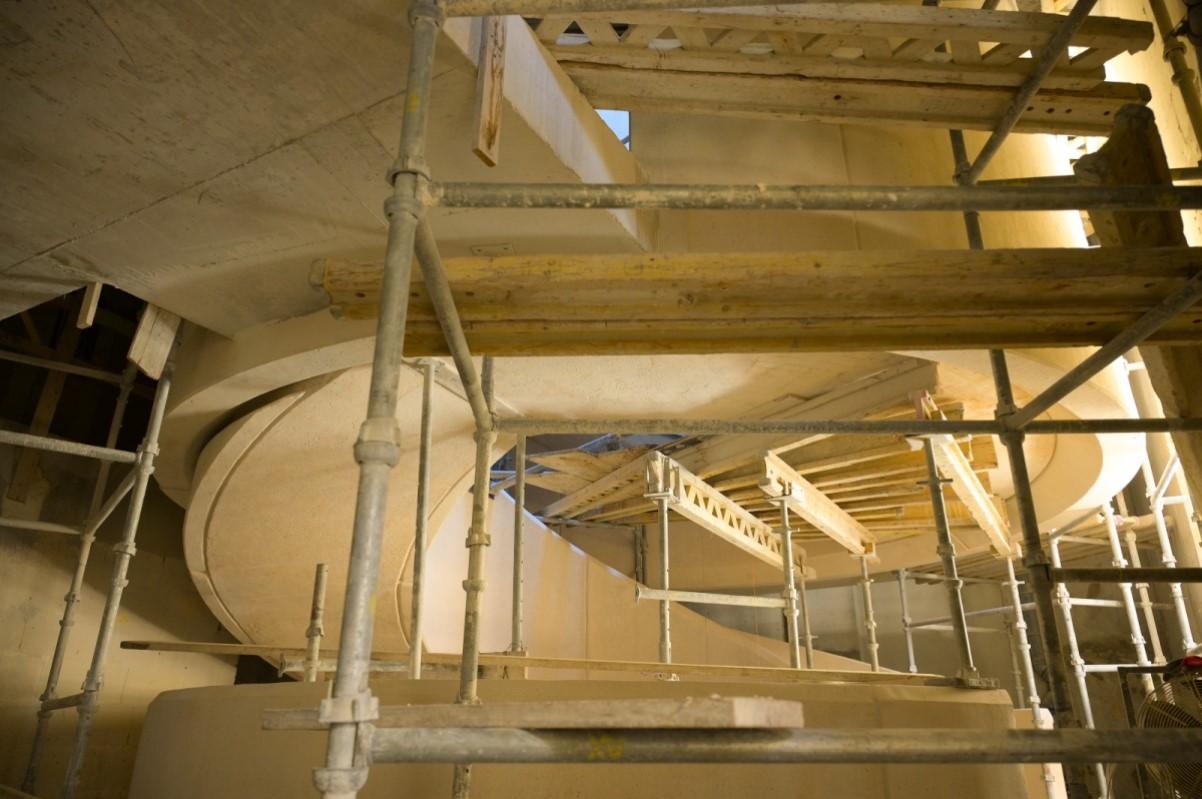 The spiral staircase to the Tapestry Chamber