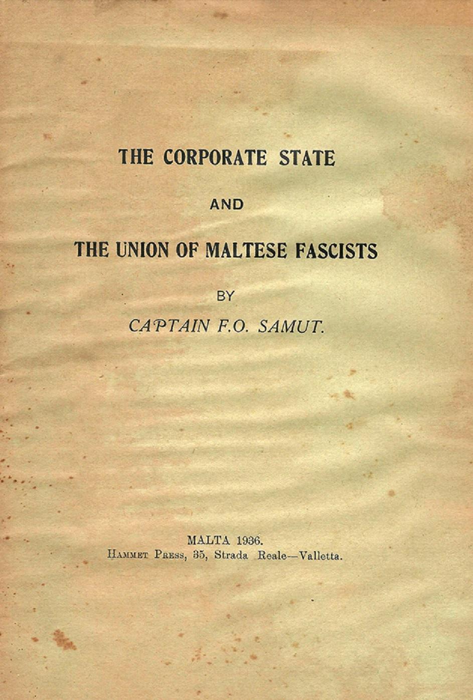Front cover of the UMF manifesto. Photo: Fondazzjoni Wirt Artna