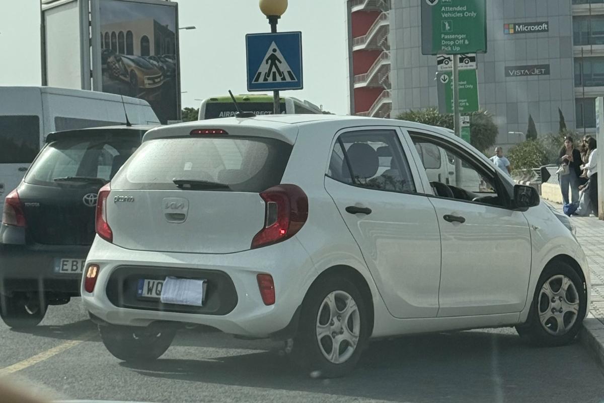 A car with a number plate parked at the airport. Photo: Times of Malta reader