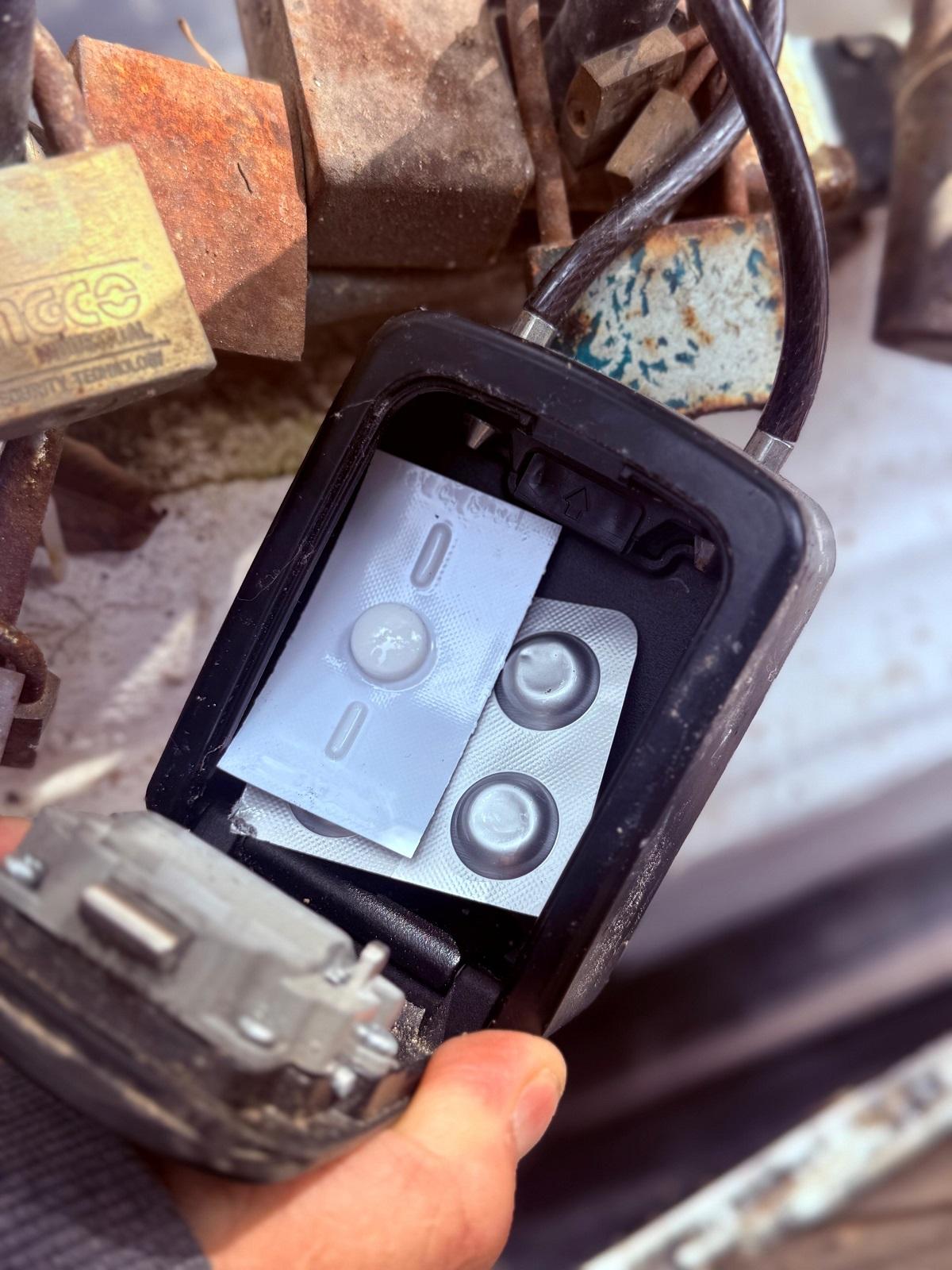 What the pills look like inside the key safes Photo: Jonathan Borg