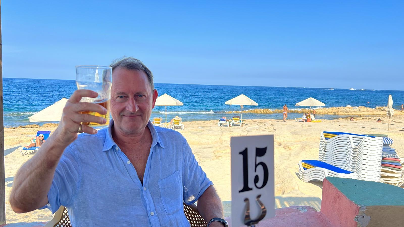 Max Gibbons was a frequent visitor to Malta.