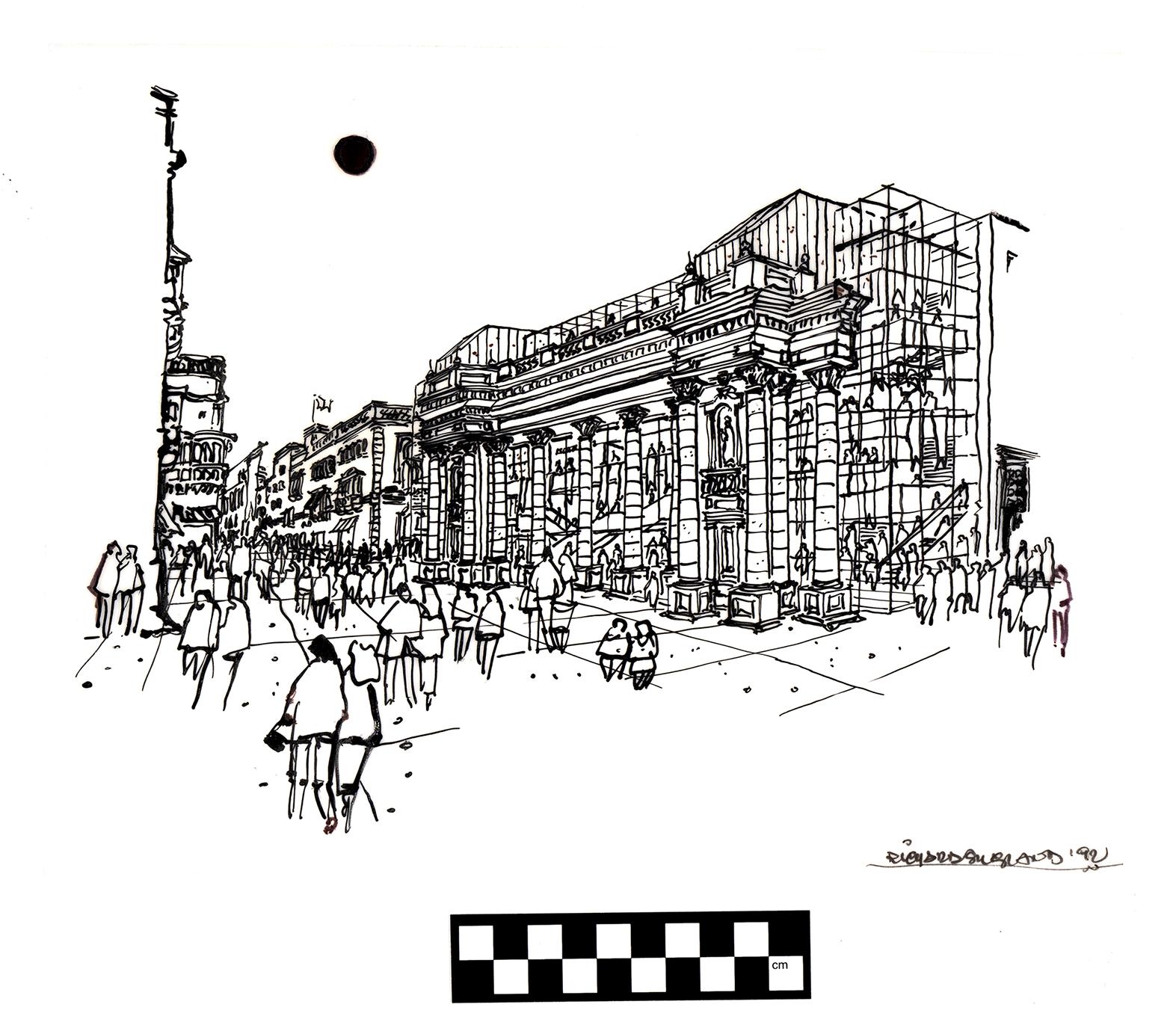 <em>Theatre on old Opera House: Republic Street facade study project 1.</em>
