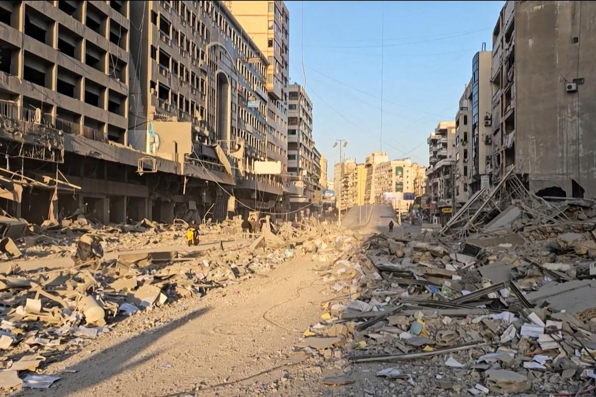 Frame grab from AFPTV video footage of Beirut.