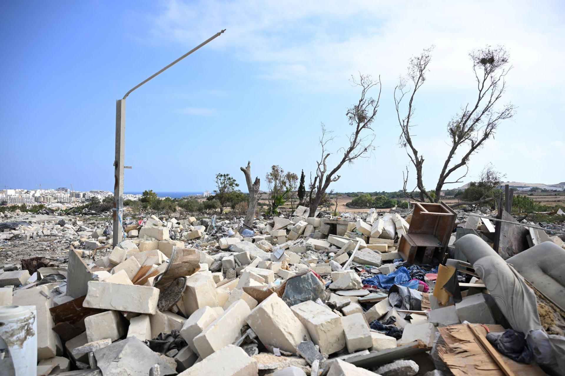 The aftermath of the explosion. Photo: Matthew Mirabelli
