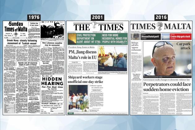 July 25: The front page of Times of Malta 10, 25 and 50 years ago