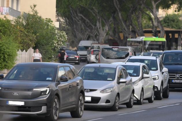 Long traffic jams in various parts of Malta