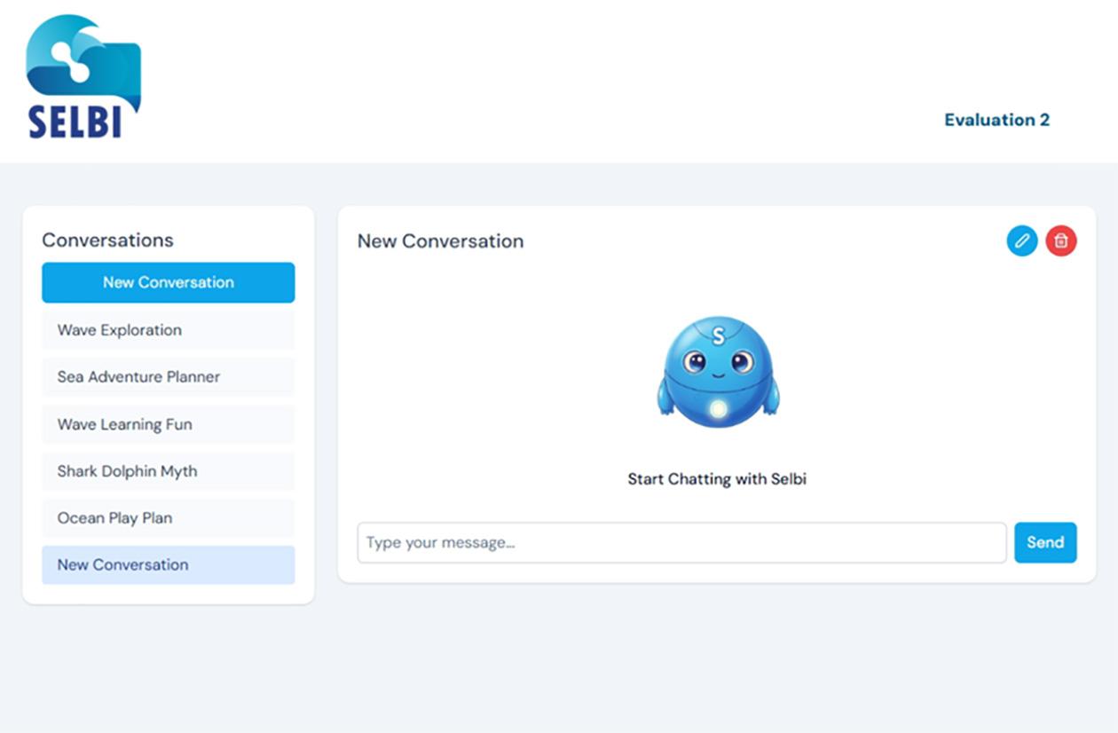 The SELBI educator facing prototype interface.
