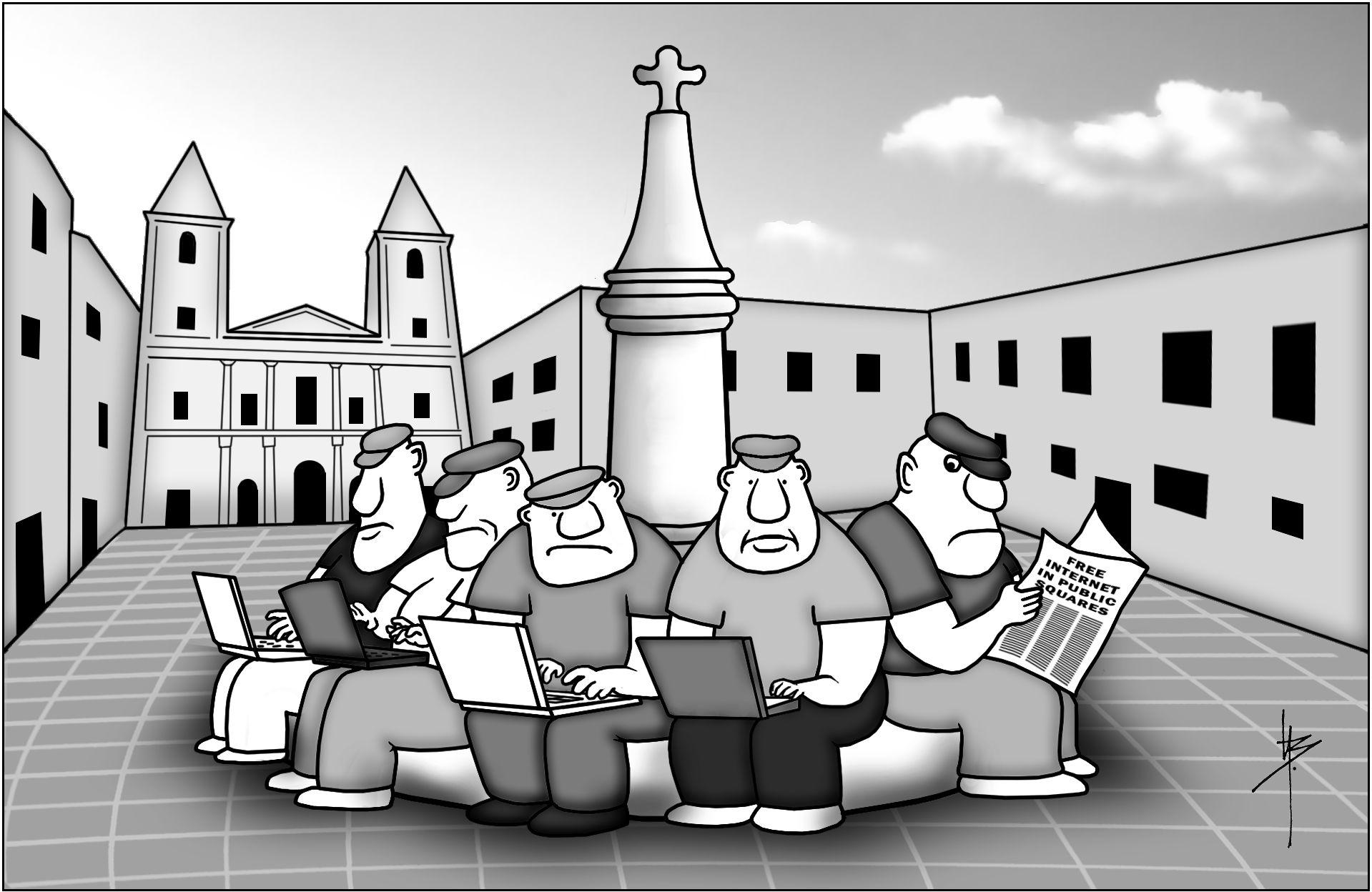 June 27, 2010 - Free WiFi is introduced to public squares.