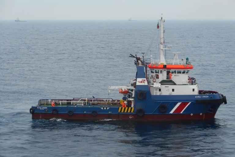 The Conscience was towed to Libya by the Italian tugboat 'Cala Azzurra'. Photo: Vesselfinder.com/Instagram/gsm63.