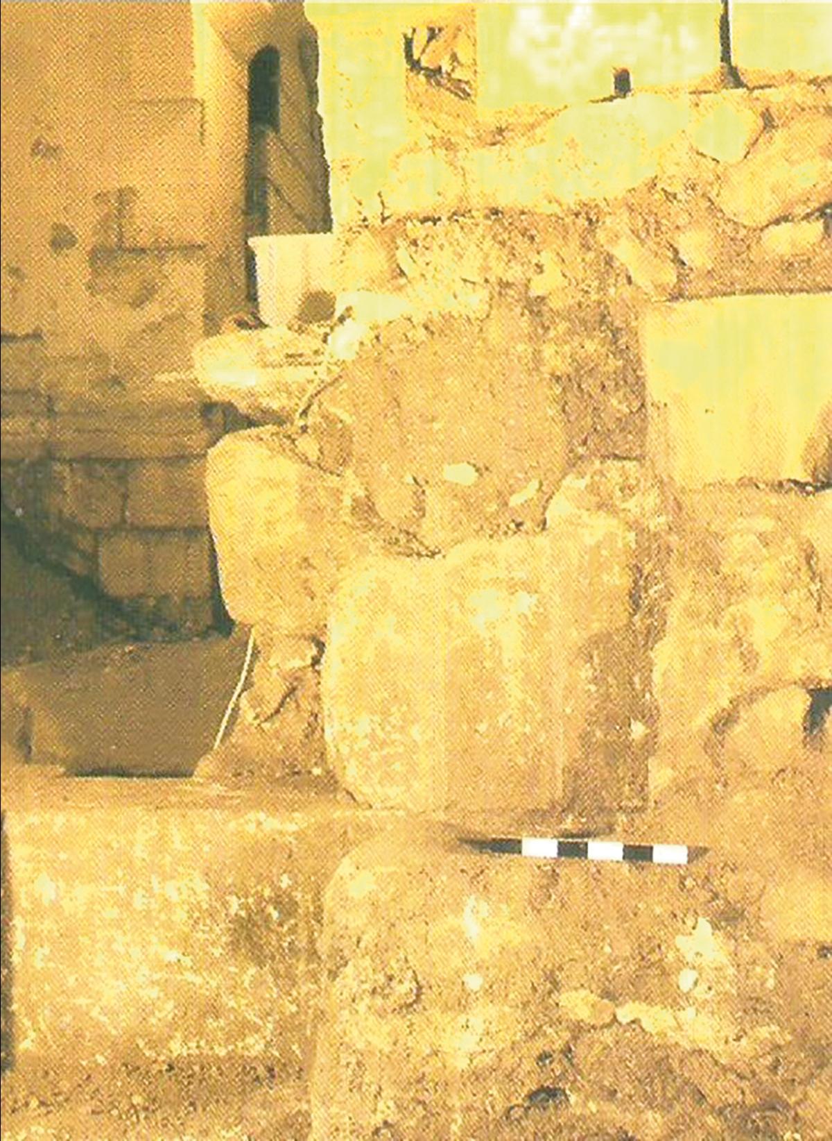 Ashlar blocks from the massive early foundations of Mdina which the Arabs developed from the Byzantine city.