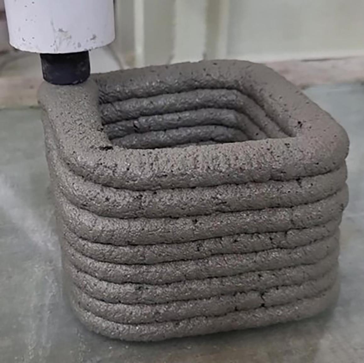 3D concrete printing based on low-carbon concrete. Photo: Ruben Paul Borg