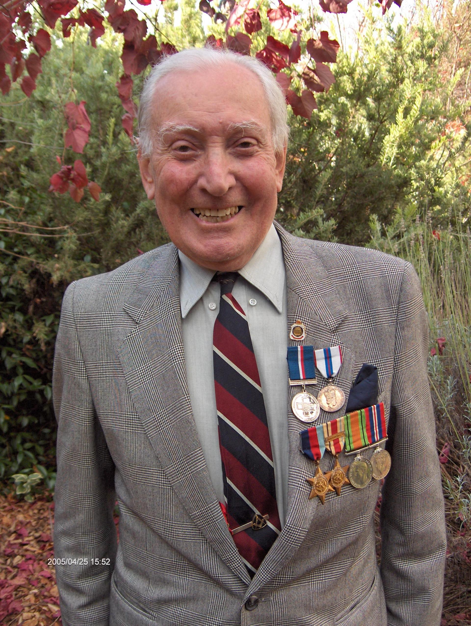 Loreto, aged 87, with his WWII medals. Photo: Barry Young