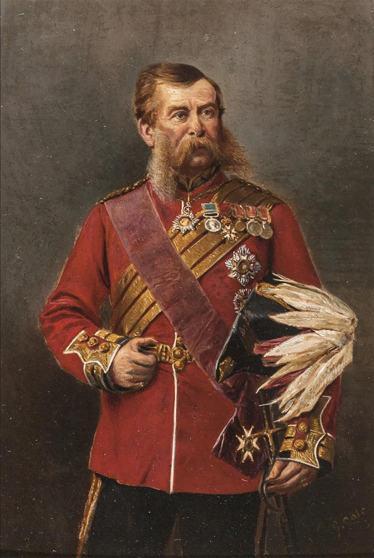 Field Marshall Sir John Lintorn Simmons (1821-1903), Governor of Malta from 1884 till 1888 in a portrait by Giuseppe Cal&igrave; (1846-1930). Photo: Christopher Grech Collection, photographed by Peter Bartolo Parnis
