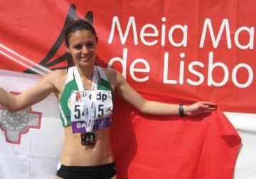 Joelle Cortis at the Lisbon Half Marathon.