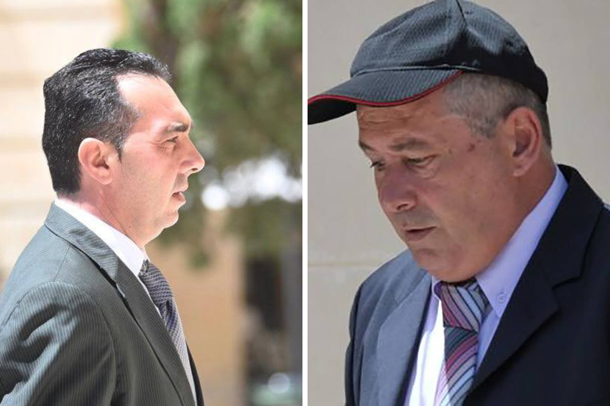 Melvin Theuma, left, and Vincent Muscat