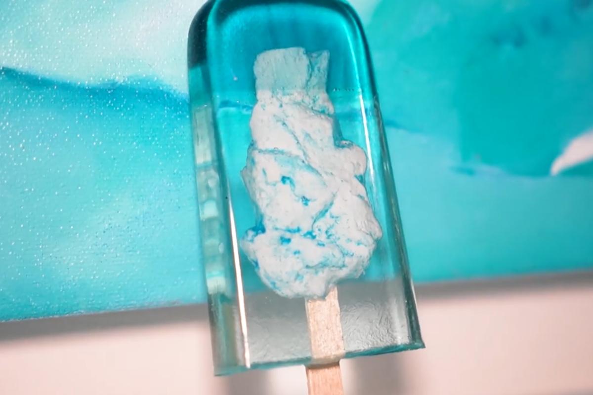 The artist&rsquo;s popsicles prompt viewers to reflect on their impact on the environment, as humanity continues to extract resources, produce goods and generate carbon emissions. Photo: Antoine Farrugia Lauri.