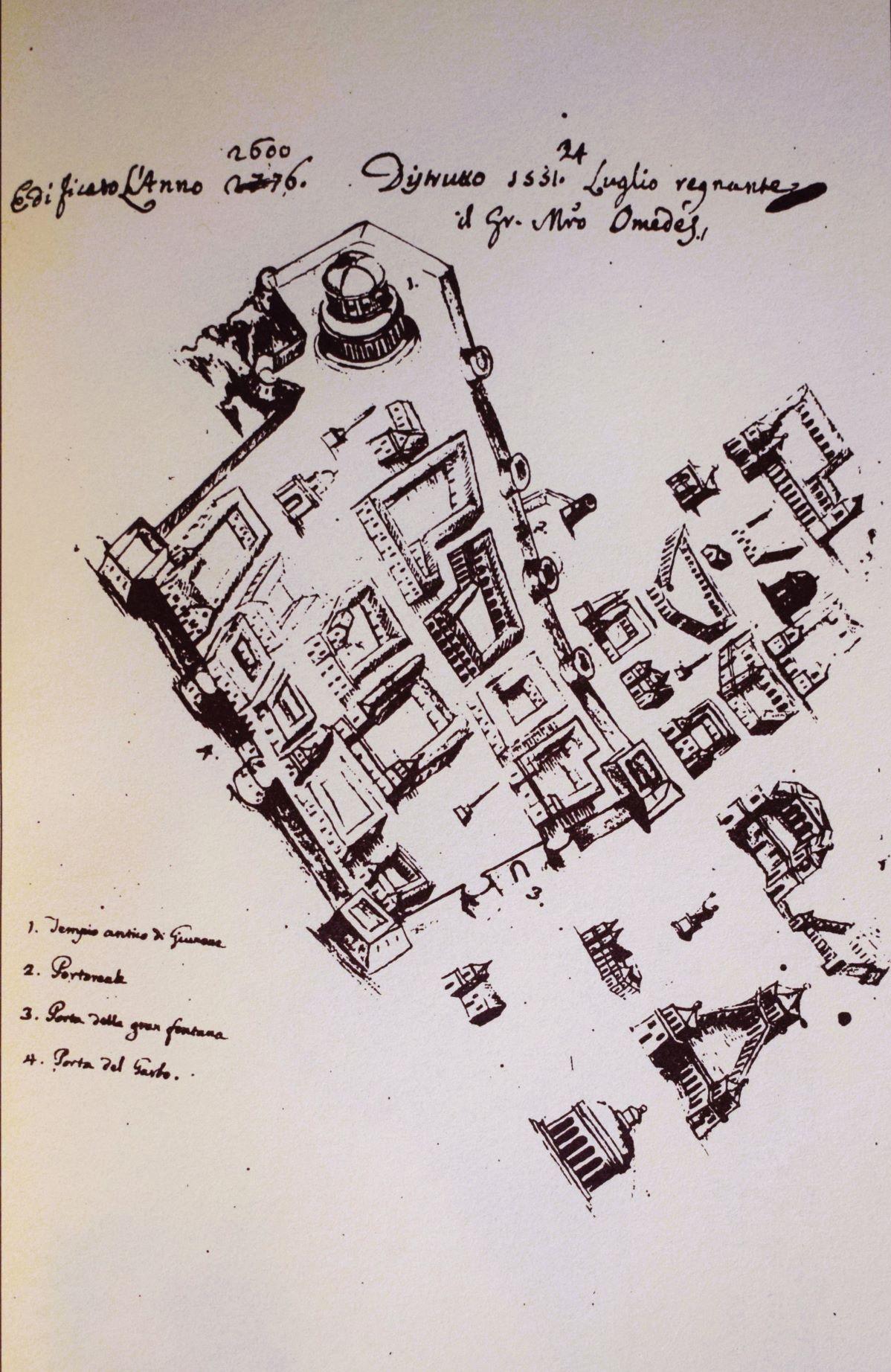 A 16th-century plan&nbsp;of Rabat, Gozo.