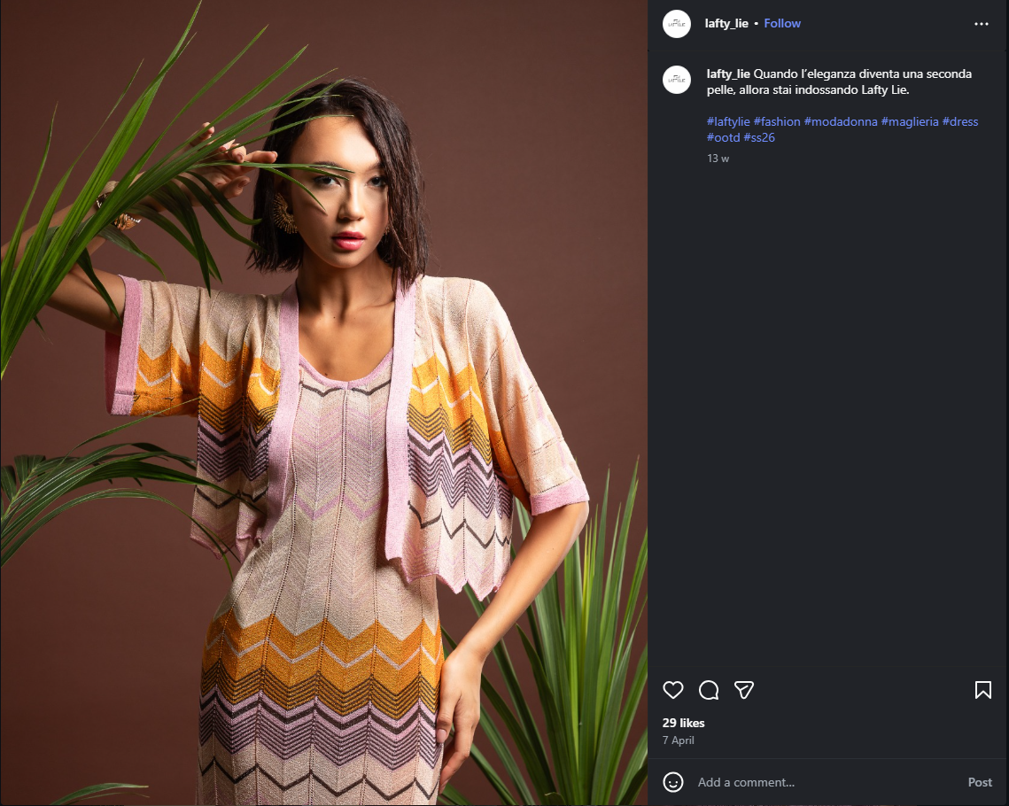 The dress worn by Rachelle Borg Dingli by the brand Lafty Lie. Photo: Lafty Lie Instagram page