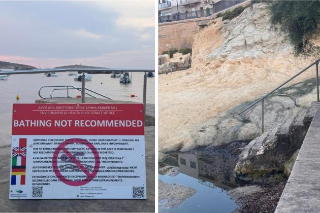 Sewage overflow closes popular St Paul’s Bay swimming spot