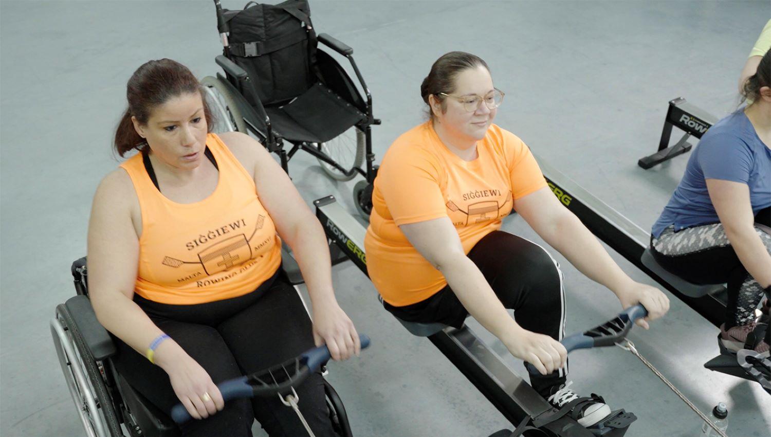 Friends Daniela Borg and Sarah Craig train together.