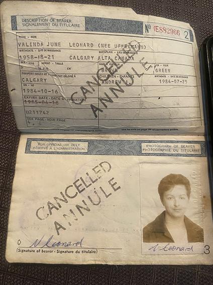 Valinda Leonard's passport.