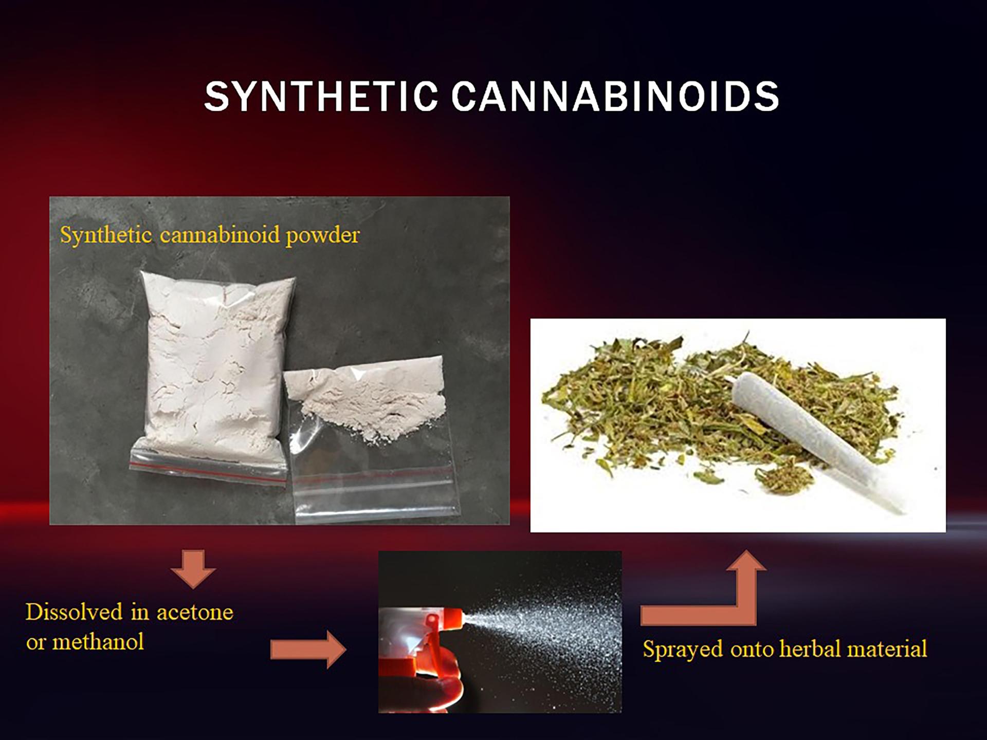 Graph explaining how synthetic cannabis is made. Photo: The University of Malta&rsquo;s Forensic Analysis Laboratory
