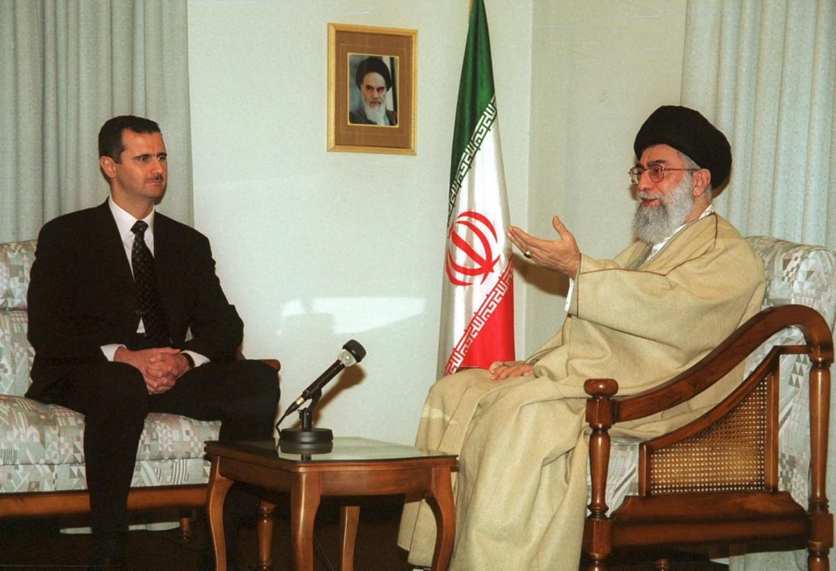 Khamenei meets Syrian President Bashar al-Assad in Tehran in January 2001. Photo: AFP