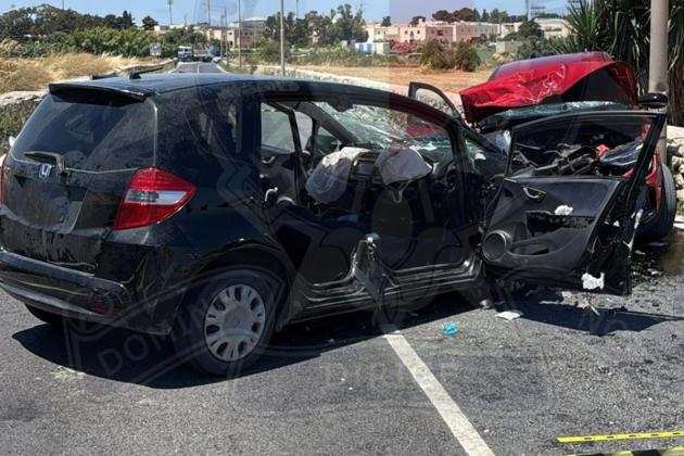 Three in hospital after two-car collision in Attard