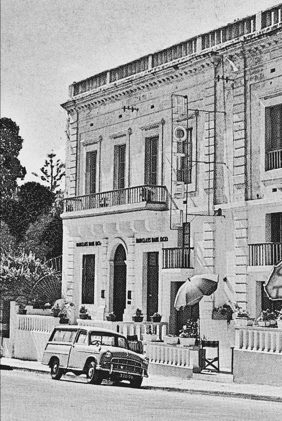 The original Barclays Bank branch in Victoria in the late 1950s.