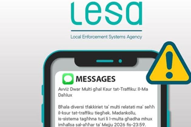 LESA, Transport Malta issue warnings about scams, fake messages
