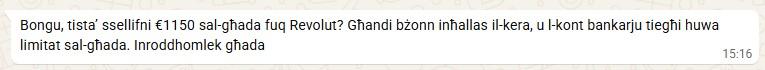 The message Attard's contacts received.