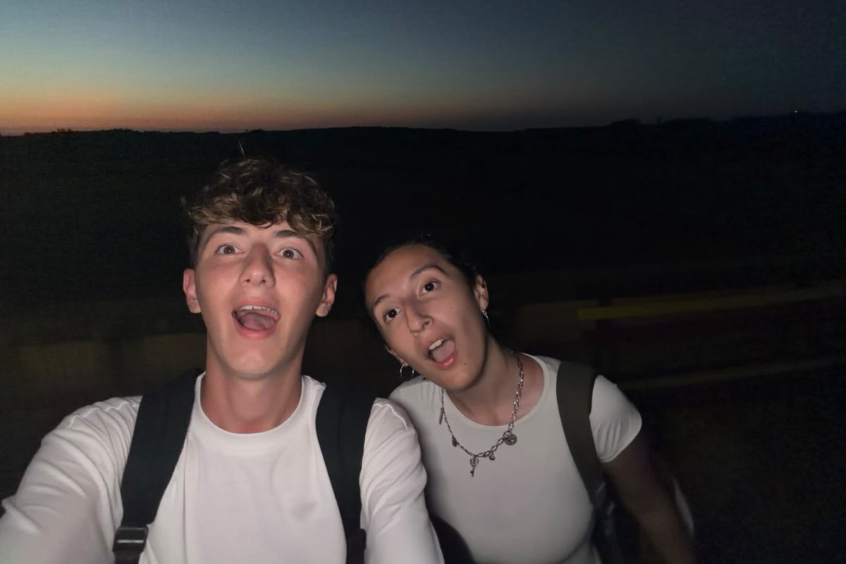Matthew and his friend Elenia began the walk bright and early at 5am in Birżebbuġa. Photo: Matthew Camileri