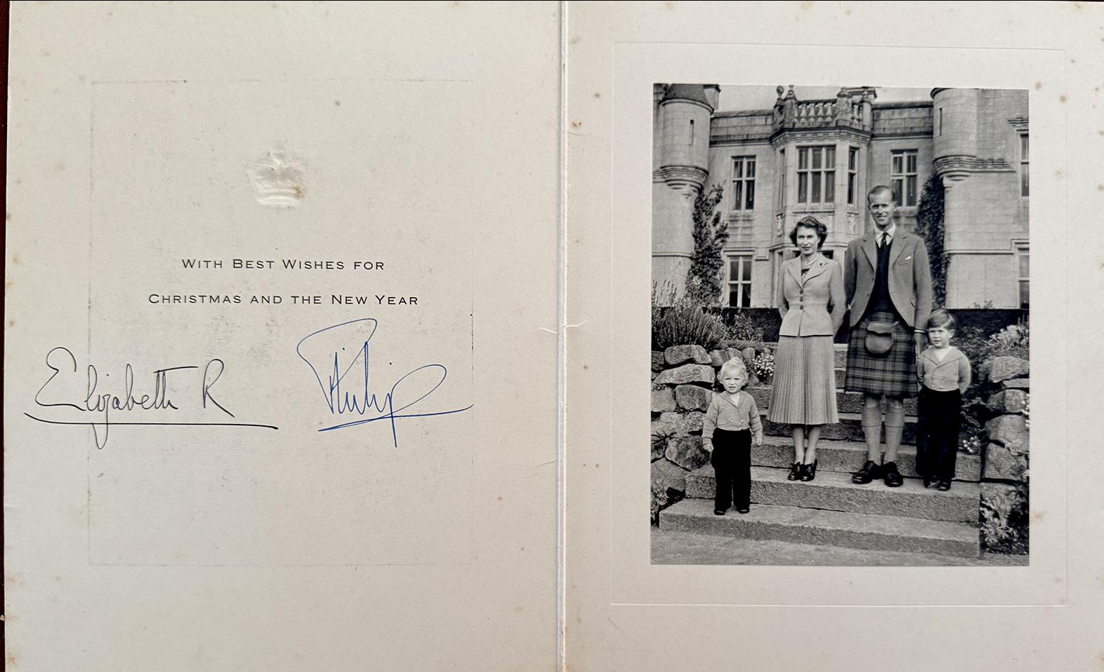 The first Christmas card sent by Buckingham Palace to Giuseppe Micallef.