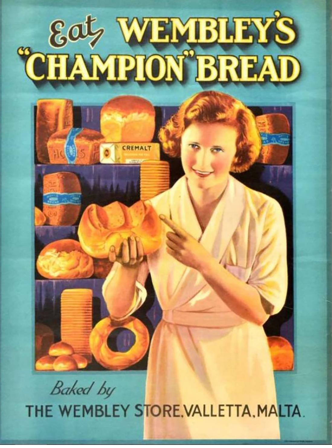 An advert for Wembley&rsquo;s &lsquo;champion&rsquo; bread.